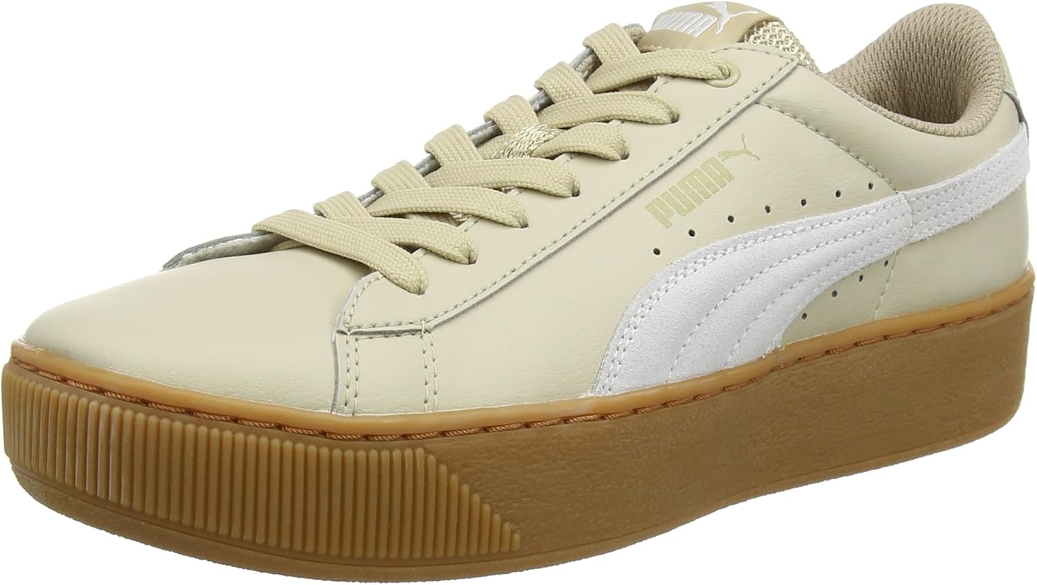 puma vikky platform beige