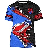 DFZ Puerto Rico Shirt 3D Fashion Classic Crewneck Short Sleeve Top Puerto Rico Jersey Unisex