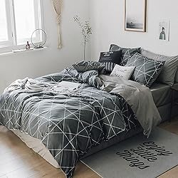 mixinni Twin XL Size Comforter Set Soft Geometric
