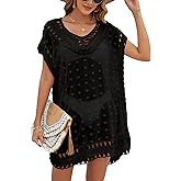 Cysincos Womens Swimsuit Cover Up Hollow Out Swimwear Beach Bathing Suit Bikini Coverups