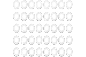 Enenes Glass Cabochons, Clear Cabochons for DIY Craft Photo Charms Cameo Pendants Rings Necklace and Jewelry Making (18x25MM,100PCS, Oval Cabochons)
