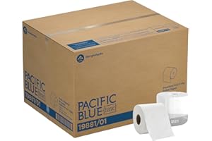 Georgia-Pacific Envision 19881/01 White 1-Ply Embossed Bathroom Tissue, 4.05" Length x 4" Width (Case of 80 Rolls)