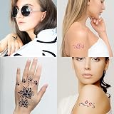 Aresvns Tattoo Stencils Kit 24 Sheets Reusable Body Art Templates for Women view 3