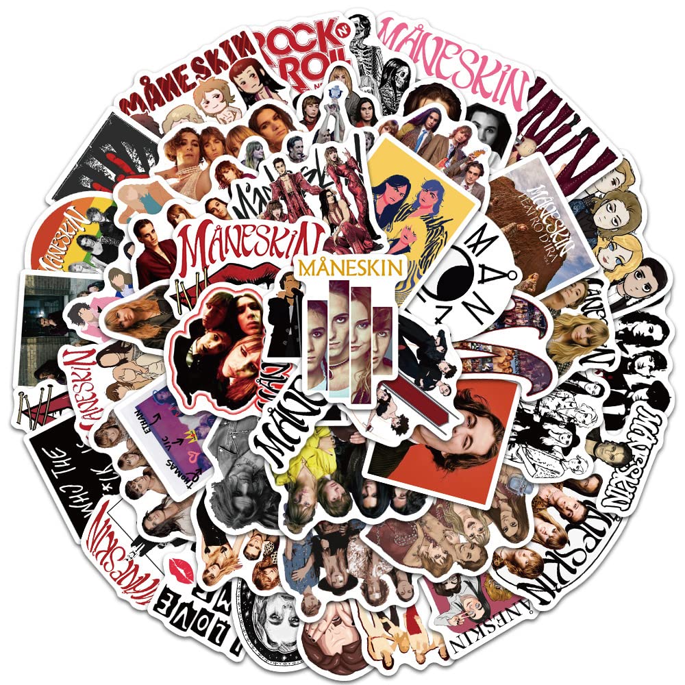 Manskin Stickers for Laptop Bike Skateboard Luggage Car Graffiti Vinyl Waterproof Rock Band Eurovision Merchandise 50pcs