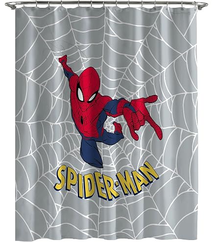 Marvel Avengers Spiderman Bath Rug - 25 Inch Cotton Tufted Bath Mat For Kids, Official Marvel Product