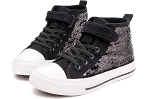 Toandon Kids Adorable Fashion High Top Casual Canvas Sneakers