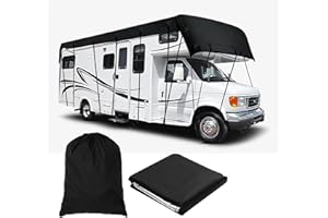 HFKJway 210D Oxford Cloth Camper Cover - Waterproof, Foldable Storage, Easy to Clean - Class C RV Cover for Roof Only, 6.5m x 3m