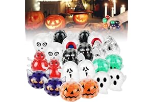 UDZRL 24pcs Halloween Fidget Toys Stress Balls, Stress Balls for Adults Kids, Relieve Work Anxiety, Exercise Hand Flexibility,2024 New Halloween Day Party Favors Gift