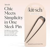 Kitsch French Hair Pins for Women Hematite 1pc Durable Metal Updo Pin view 2