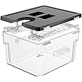 Sous Vide Container with Lid Sous Vide Containers with Rack Sous Vide Pot 11L Slow Cooker Container Double-door-opening Desig
