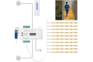 LANXEE Intelligent Motion Sensor Stair Light Kit with Main Wire & Daylight Sensor, 40 inches Long Cuttable COB LED Stair Ligh