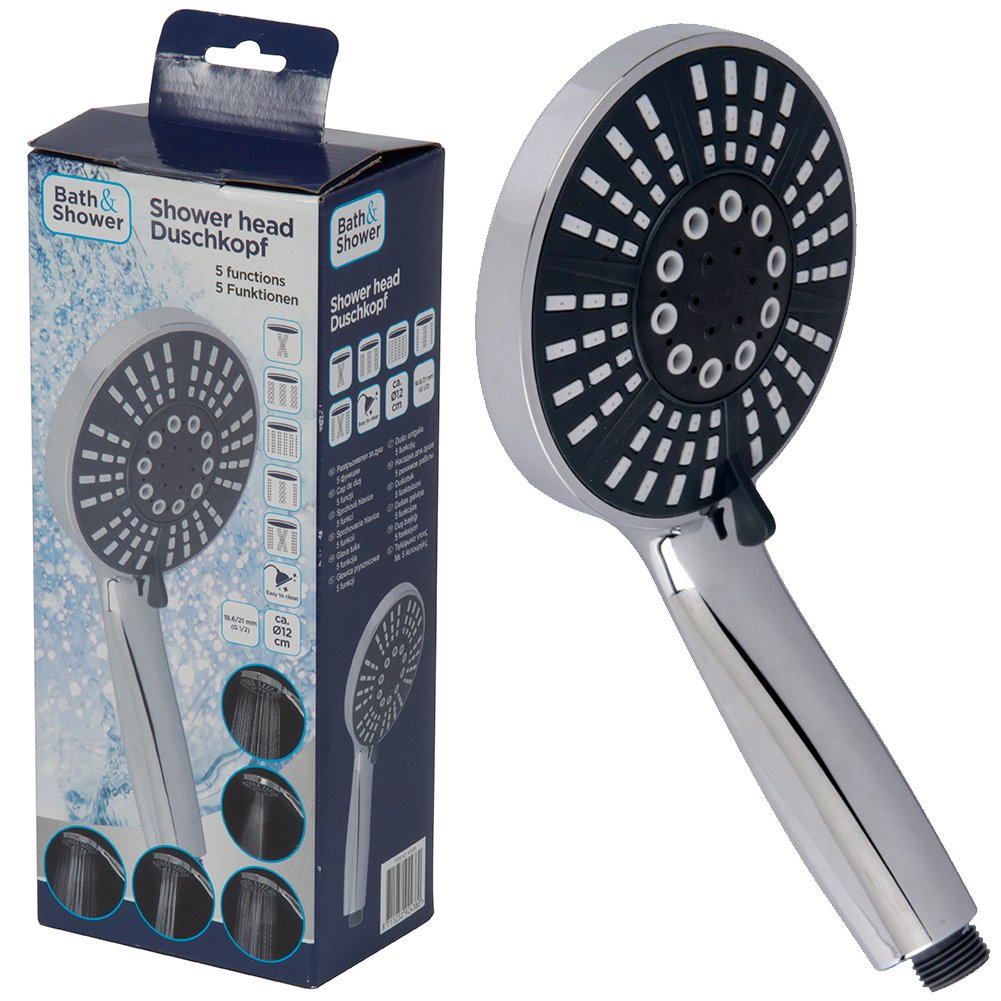 Bath & Shower Shower Head with 5 Functions, 1 Piece, 871125292438