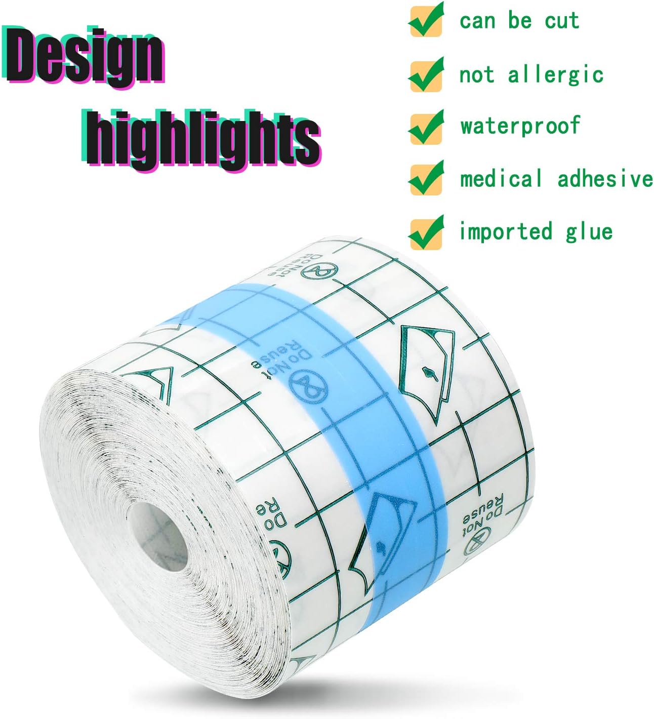 Tondiamo 2 Pieces Transparent Stretch Adhesive Bandage Waterproof Bandage Clear Adhesive Bandages Dressing Tape (2 Inch x 10.94 Yard): Health & Personal Care