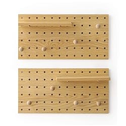 XAOMLP Wooden Pegboard Modular Display Organization