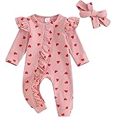 MoZiKQin Newborn Baby Girl Ruffle Romper Knit Sweater Onesie Jumpsuit Long Sleeve Zipper Romper Solid Fall Winter Outfits