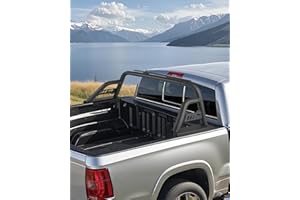 VEVOR Truck Bed Roll Bar, Customized Sport Bar Chase Rack Compatible with Mid-Size Pickup/ 2020-2025 Jeep Gladiator JT, Carbon Steel Construction with Extension Light Bracket, No Rack Included