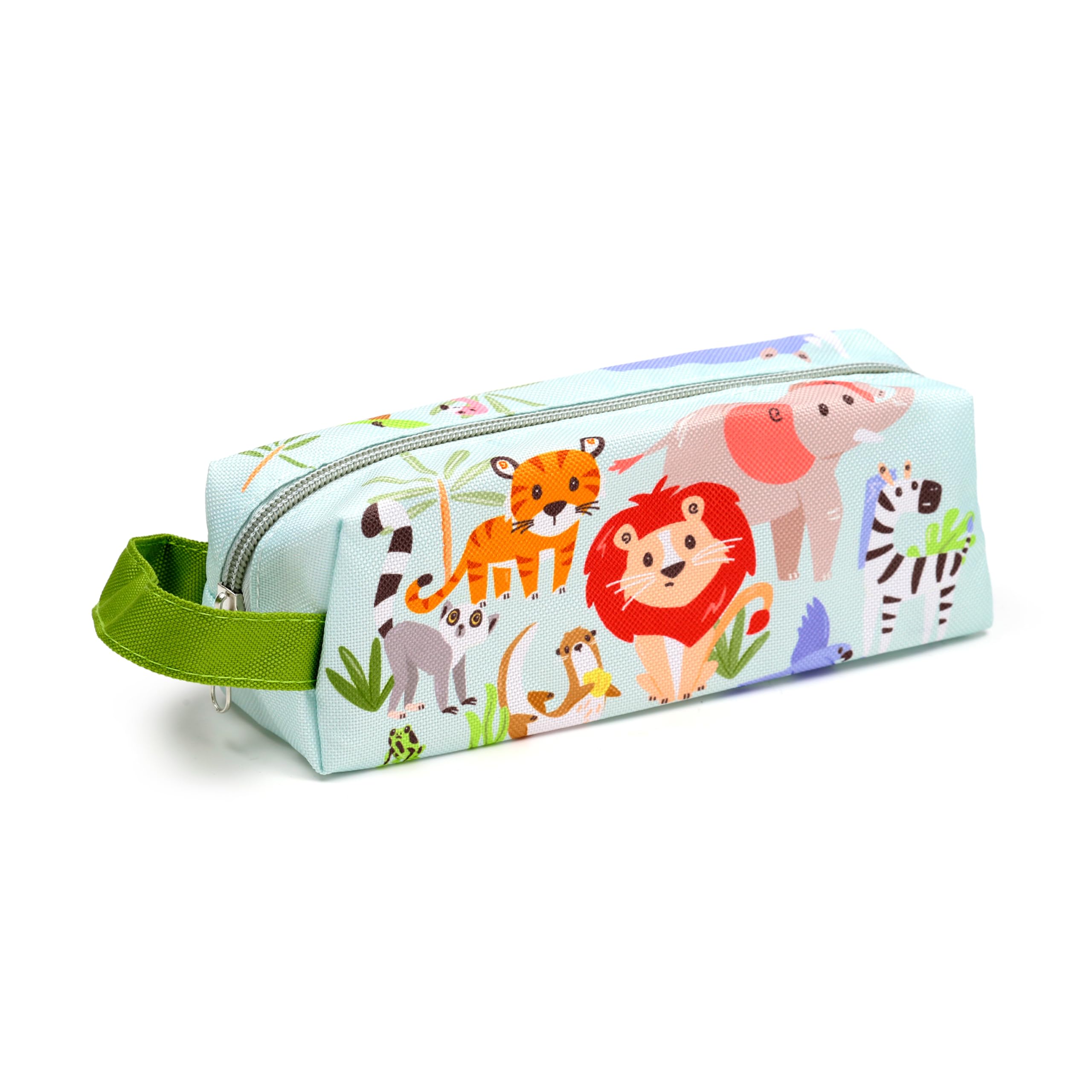 Puckator Zooniverse Oxford Cloth Pencil Case - School Equipment Stuff - Pencil Cases - Large Capacity Preppy Pencil Case - Zipper Pouch - Office Essentials - Pencils Case Cute - Pencilcase - Pen Case