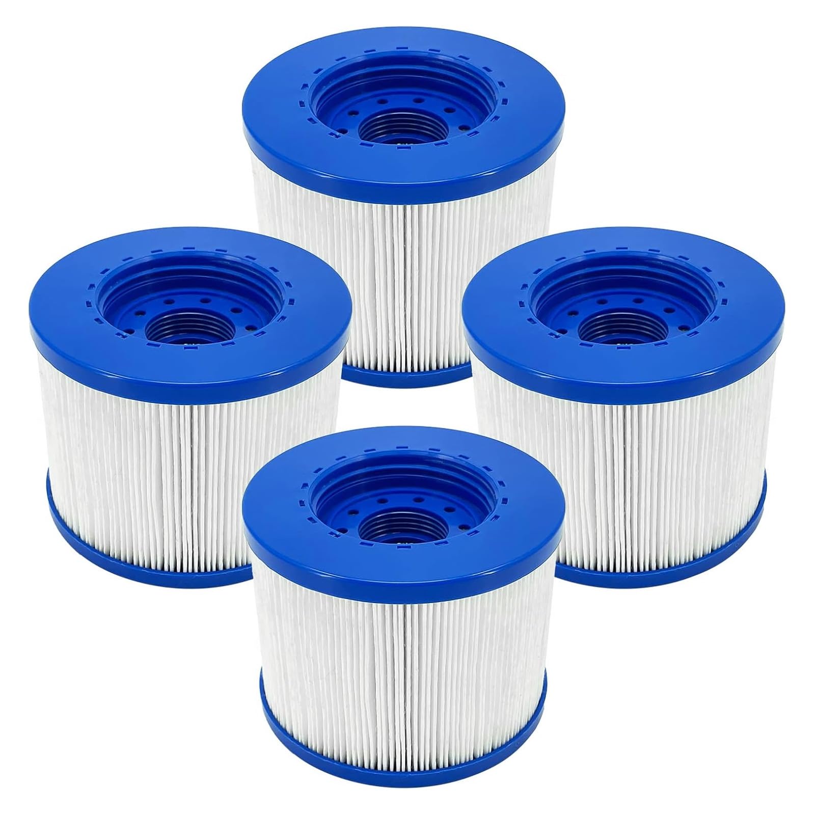 Aoyern Replacement Filter for Whirlpool Filter, Spa Cartridge with Screw Thread Filter, for Inflatable Filter Cartridges, Compatible with Hot Tub, Clever Spa, Aqua Spa, All Seasons (Pack of 4)