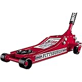 Pittsburgh Automotive 3 Ton Heavy Duty Ultra Low Profile Steel Floor Jack with Rapid Pump Quick Lift