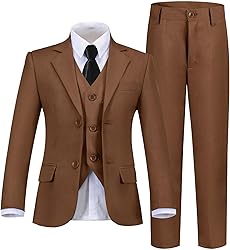 Boys Suit Size 12 Brown Kids Suits for Boys Tuxedo