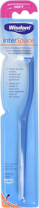 Wisdom Interspace Soft Toothbrush Pack of 6 – Blue Pink Green Yellow