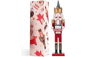 COMBIUBIU 15 inch Christmas Decorations Nutcracker Ornaments,Wooden Nutcracker Figures,Festive Collectible Nutcracker Gift forTable Desktop Fireplace Thanksgiving Christmas Decor