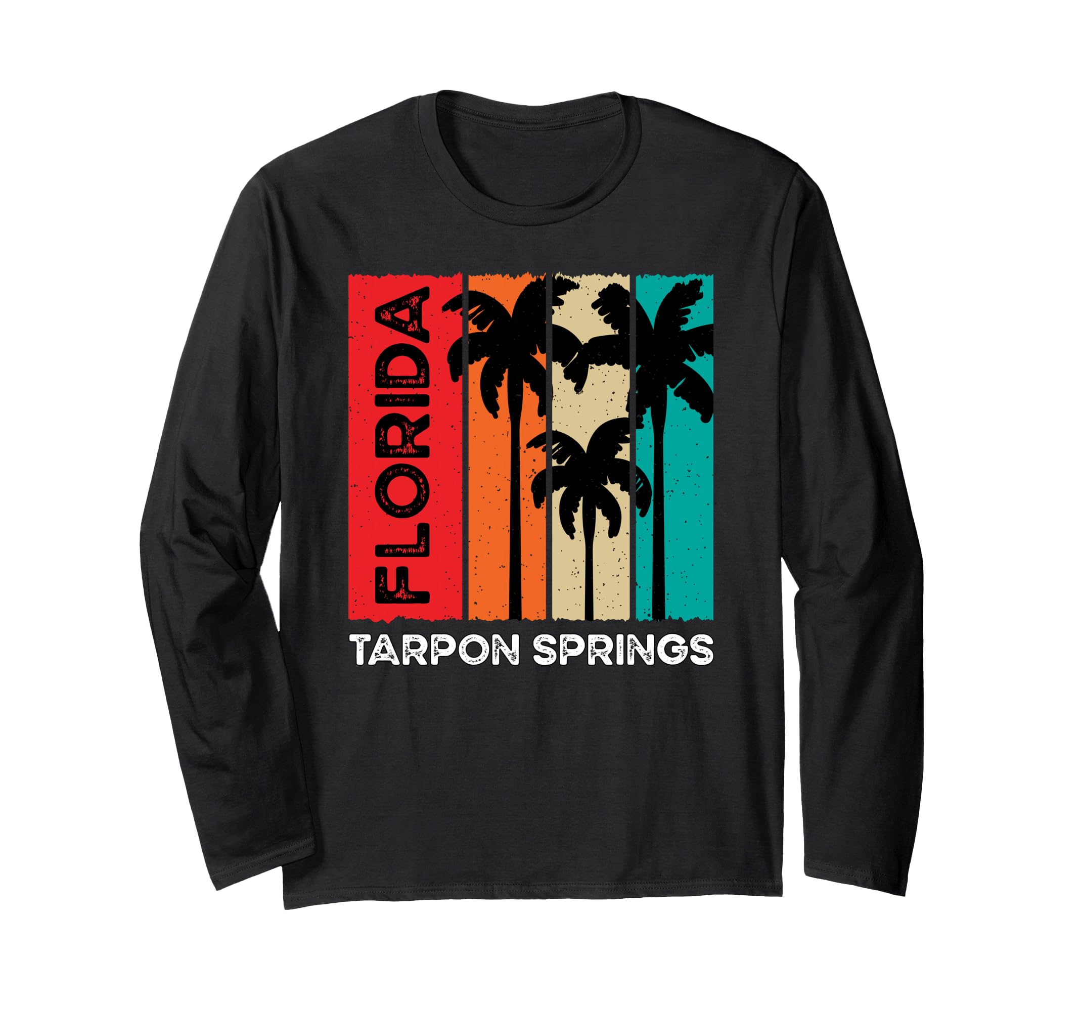 Vintage Retro Tarpon Springs FL Tourist Native Florida Long Sleeve T-Shirt