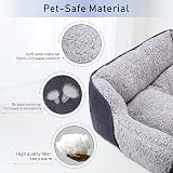 JOEJOY Large Dog Bed Sofa Bed 76x61x23cm Wool Fleece Striped Corduroy view 8