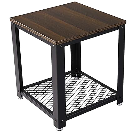 Indian Decor 2105 2 Tier End Table Square Frame Side Table With