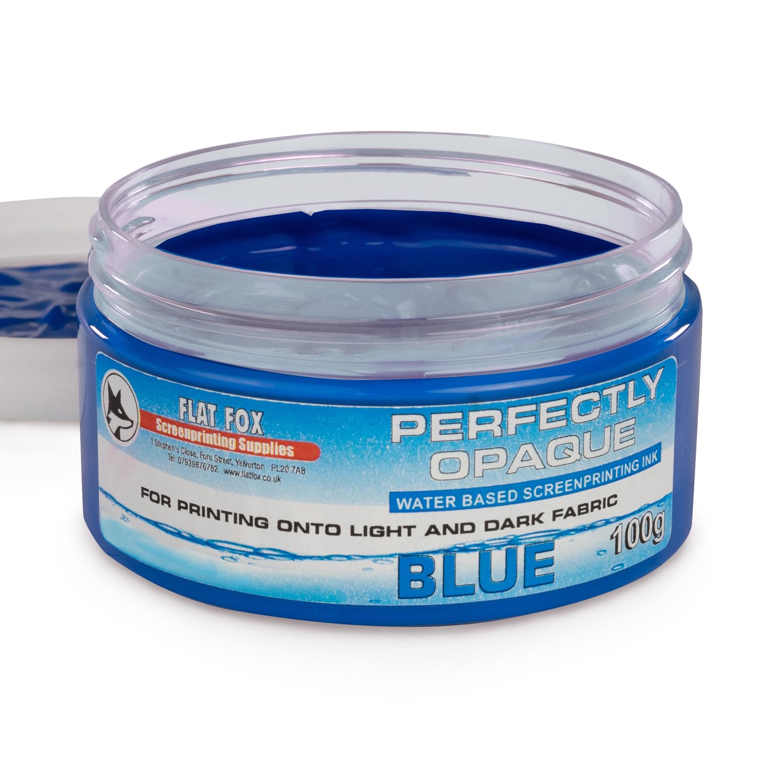 Flat Fox Screen Printing Opaque Water Based Fabric Inks (Blue, 100g)…