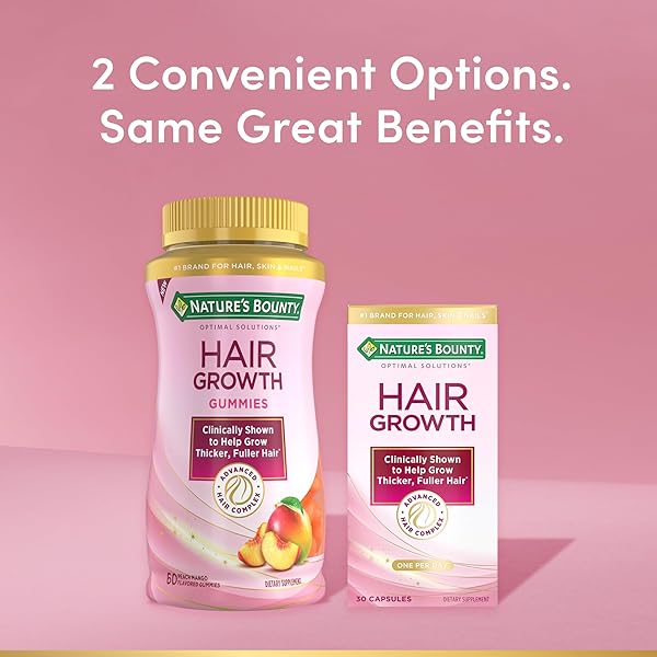 NATURE’S BOUNTY OPTIMAL SOLUTIONS HAIR GROWTH SUPPLEMENT WITH BIOTIN, HAIR GROWTH VITAMINS WITH BIOTIN SILICON & ARGININE, 1 PER DAY, 30 CAPSULES, ONE MONTH SUPPLY