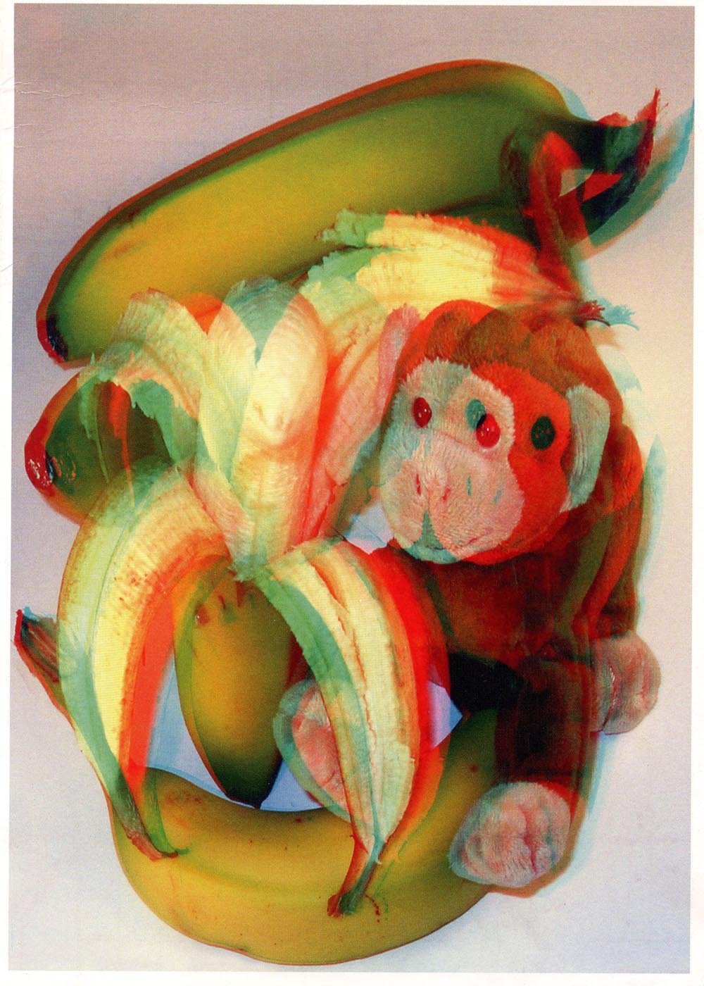 Monkey Business 3D Phantogram GREETING CARD - with 3D Glasses - Image Pops Up from the Card - Unique 3D