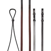 LeMieux Hunter Half Lined Curb Rein - Narrow Rein for Double Bridle