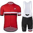 Coconut Ropamo CR Men's Cycling Jersey Set Road Bike Jersey Zipper Pocket Short Sleeves Cycling Kits Bib Shorts 3D Padded