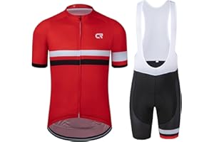 Coconut Ropamo CR Men's Cycling Jersey Set Road Bike Jersey Zipper Pocket Short Sleeves Cycling Kits Bib Shorts 3D Padded