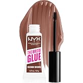 NYX PROFESSIONAL MAKEUP The Brow Glue Extreme Hold Eyebrow Gel Medium Brown | Non-Sticky, Transfer-proof, Waterproof, No Flake Tinted Brow Gel, Up to 16HR Hold, Vegan &amp; Cruelty Free