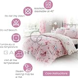Gaveno Cavailia Luxury Bedding Duvet Cover Set Pink Birds Flowers Single view 5