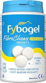 Fybogel Fibre Chews Citrus 60 Tablets Constipation Relief Regularity