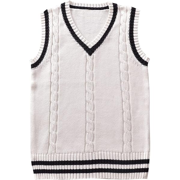 Kissonic Unisex V-Neck Twisted Sleeveless Pullover Uniform