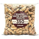 Roasted Salted In Shell Peanuts 2 Pounds - Peanuts in Shell, Healthy Snack, Delicious Snack to Enjoy Anytime , Perfect for Ro