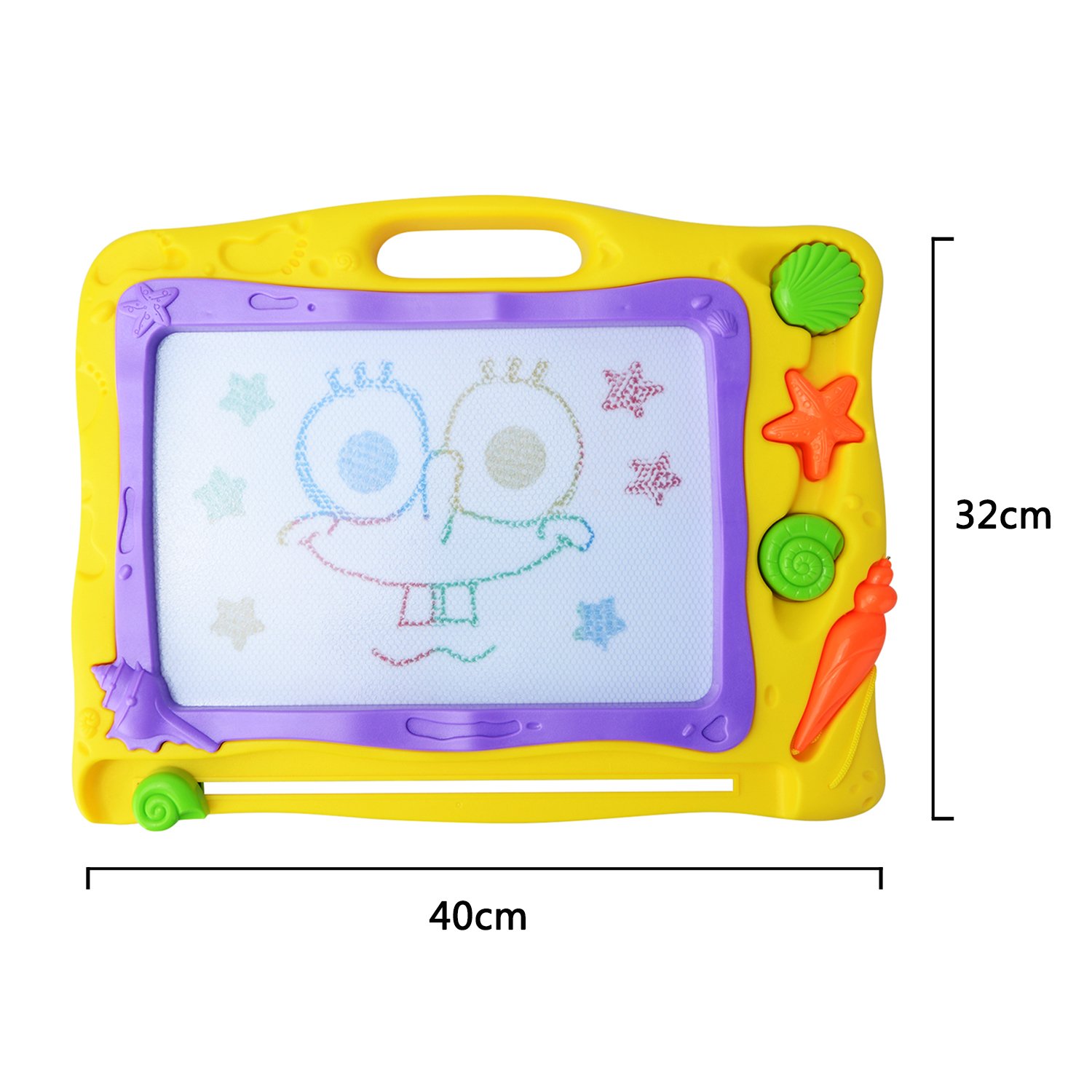 Moobom Tablero de escritura Tablero de dibujo magnético Tablero de dibujo magnético borroso extraíble, un gran regalo de Navidad