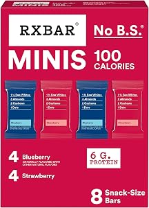 RXBAR Minis Protein Bars, Protein Snack Bars, Variety Pack, 7.3oz Box (8 Bars)