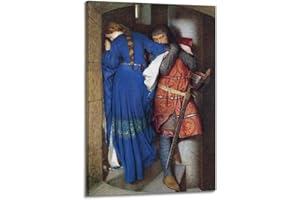 The Hellelil And Hildebrand, The Meeting on The Turret Stairs by Frederick William Burton Poster Wall Art Gifts Bedroom Print