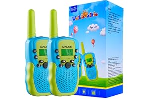SANJOIN Walkie Talkies for Kids Toys for Boys Girls 4-6, 3 Miles Range Walkie Talkie to Camping, Outdoor 4 Year Old Girl Birthday Gifts for 3 4 5 6 7 Year Old Boy Girl Gifts Age 6-8 (Blue-Green)