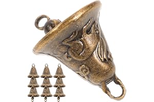 SUPVOX 11Pcs Antique Metal Jingle Bells Wind Chime Craft Bells Feng Shui Hanging Pendant Decoration for Car Door Window 0.98I