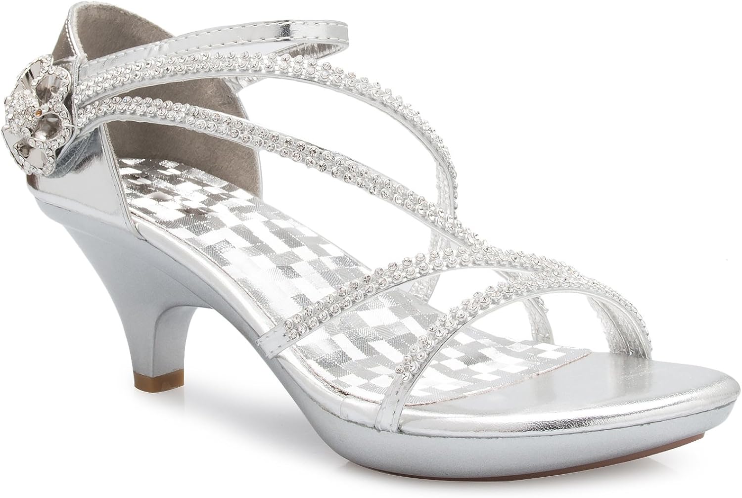 silver strappy bridesmaid shoes