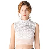 SUZALA Lace False Collar, Women Detachable Fake Collar Fake Collar for Blouse Hoodie Sweater Coat
