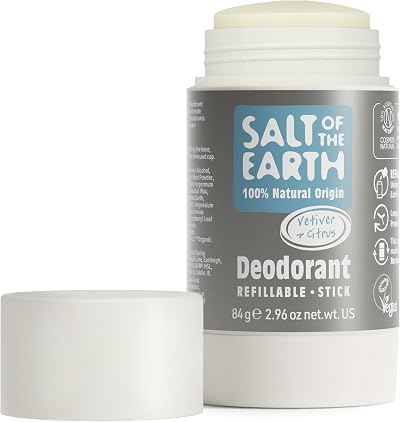 Salt Of The Earth Vetiver & Citrus Natural Deodorant Stick 84g UK Made