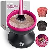 Makeup Brush Cleaner Machine, Powerful Friction Make Up Residue Remover | For All Size Brushes Set, Sponge, Powder Puffs, Efficient Cleaning, Portable Spinning Washer, Save Cleanser &amp; Shampoo