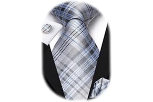 Hi-Tie Men's Tie Sets Silk Paisley Striped Necktie Pocket Square Cuff-links Sets Wedding Business Holiday